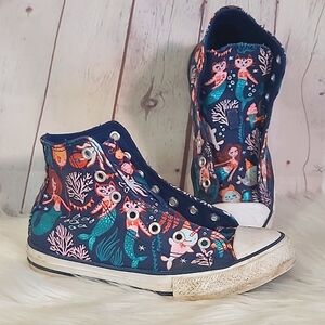 Converse All-Star Chuck Taylor Mermaid Cat Metallic High Top Sneakers Juniors 2
